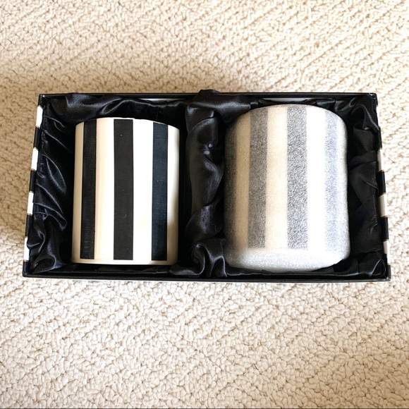 Brand New Lele Sadoughi Striped Candle Votives Set - Picture 4 of 7